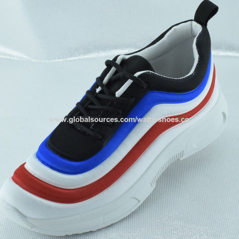 Zapatillas deportivas para mujer, diseño colorido y suelas gruesas, zapatos ligeros y elásticos ideales para caminar. for sale at factory direct price