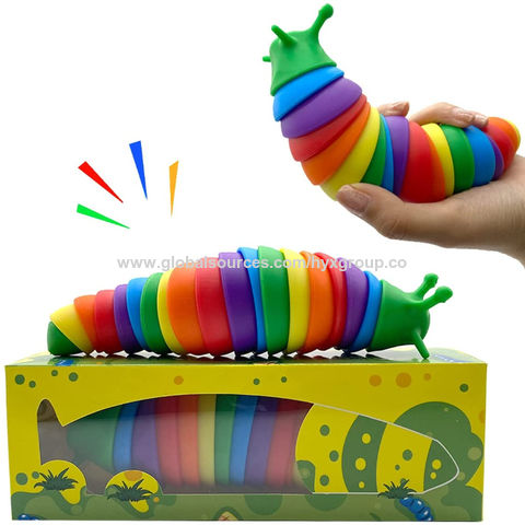 Fidget Sensory Toy Stress Relief Anti-Anxiety for Kids and Adults- Wriggly  Worm