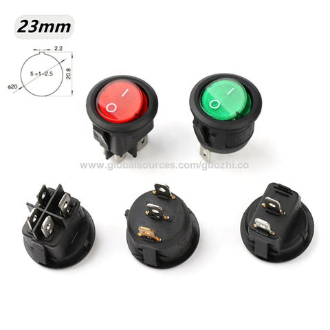 Buy Wholesale China Boat Rocker Switch With Led 23mm Round Rocker ...