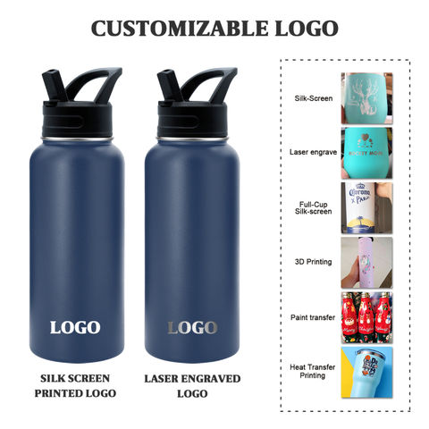 Wholesale Logo Engraved 32oz Insulated Steel Bulk Water Bottles