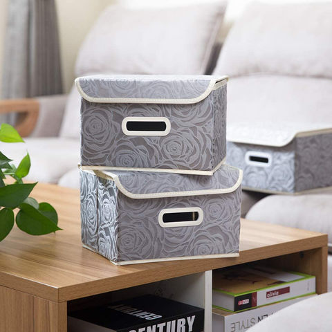Buy Wholesale China Collapsible Storage Boxes With Lids Fabric Decorative  Storage Bins Cubes Organizer Containers Basket & Collapsible Storage Boxes  at USD 30.98