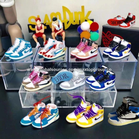 Air Jordan Mini Sneaker Keychain with Shoe Box 3D Gift/Charm High Quality