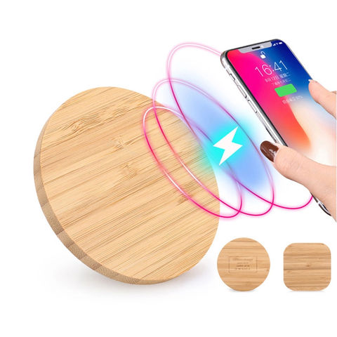 Pengisi Daya Nirkabel Kayu Terlaris, Pengisi Daya Nirkabel Bambu Portabel QI 5W 10W Untuk Iphone for sale at factory direct price