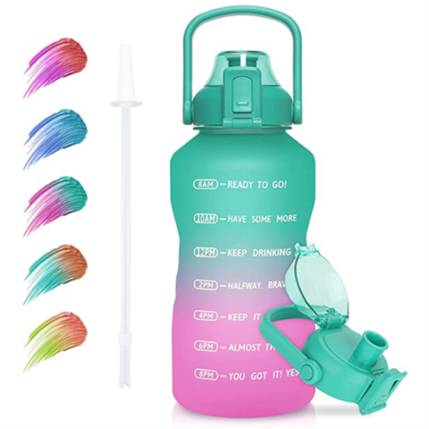 Motivierende Wasserflasche, Farbwechsel-Trinkbecher