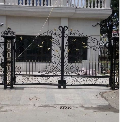 Hench 16ft Sliding Swing Main Gate Designs Iron Aluminum Stainless