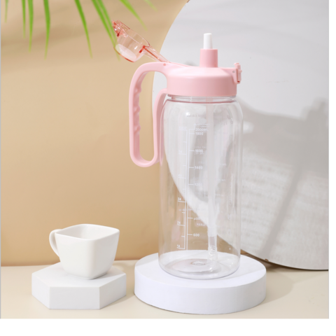 64OZ BPA Free Customize Logo Sport Plastic Water Bottle With Straw ...