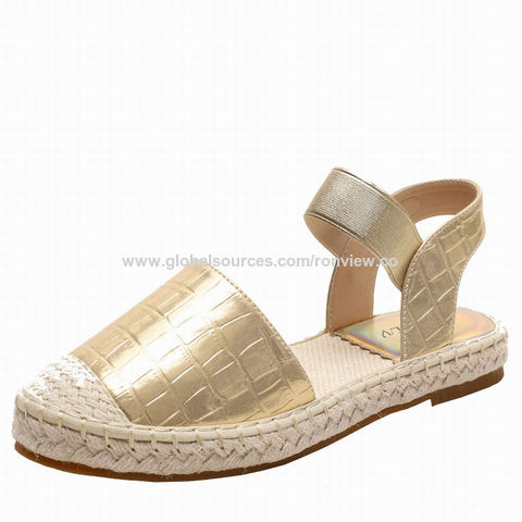 Sandales en jute pour filles, ballerines d'été, chaussures en jute, nouvelles sandales de plage for sale at factory direct price