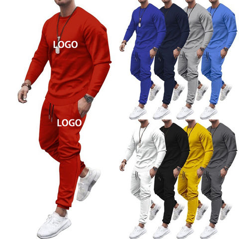 Buy Wholesale China Autumn Long Sleeve Workout Sets Men Casual Solid ...
