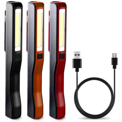 Magnetic Portable Rechargeable COB LED Work Light Flod Flashlight USB Torch Lamp