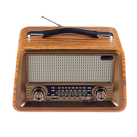 Radio Rétro Portable Avec Bluetooth - Réception AM/FM/SW, Support Téléphone, Batterie 1800 MAh, USB/TF/TWS