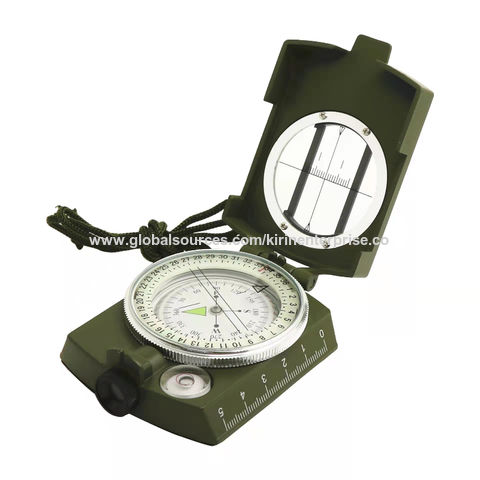 Portable Compass With Ruler Scale For Scout Hiking Camping Boating;  Orienteering Map; Professional Magnifying Compass