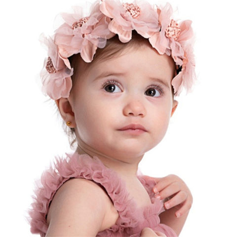 Buy Wholesale China Hair Accessories Newborn Baby Girls Flower Headband For  Wedding & Newborn Baby Girls Flower Headband at USD  | Global Sources