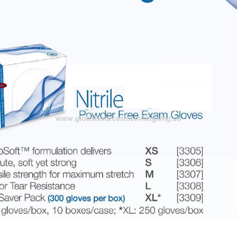 Gants en nitrile sans poudre, texturés aux doigts, vente directe fabricant