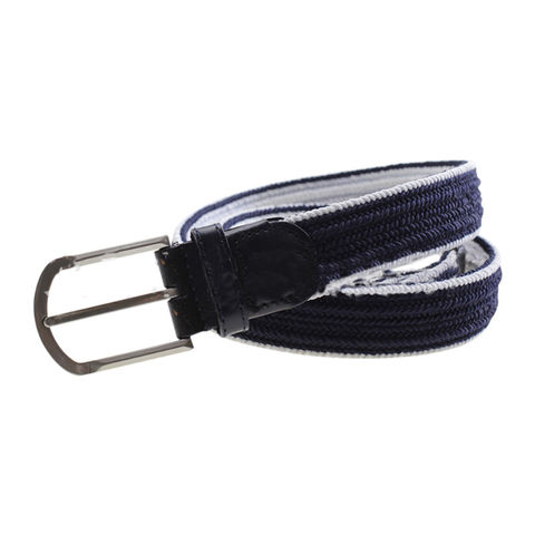 Elastic braided nickel free multicolor belt