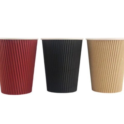 Buy Wholesale China Disposable Coffee Paper Cups Disposable Printed Paper  Double Wall Ripple Coffee Cups & Coffee Cups at USD 0.09