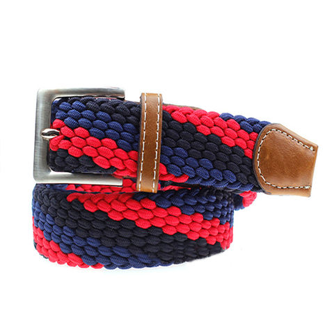 Multi-Color Braided Leather Belt