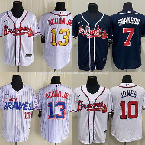 2022 MLB Men's Atlanta Braves Away Home Mitchell Ness Replica Player ...