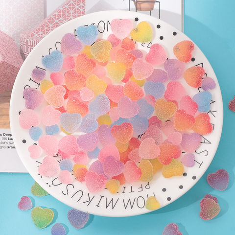 Soft Bear DIY Craft Making Resin Jewelry Making Kit 30 Pcs Jelly Sugar Soft Candy Slime Charms Soft Bear Resin Flatback Slime Beads for DIY Scrapbooking Crafts Cell Phone Case Making 