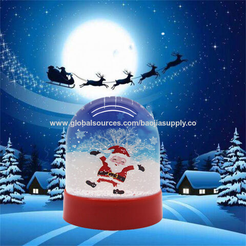 Artesanato criativo de resina de floco de neve de Papai Noel, decoração europeia de globo de neve, presente de Natal artesanal for sale at factory direct price
