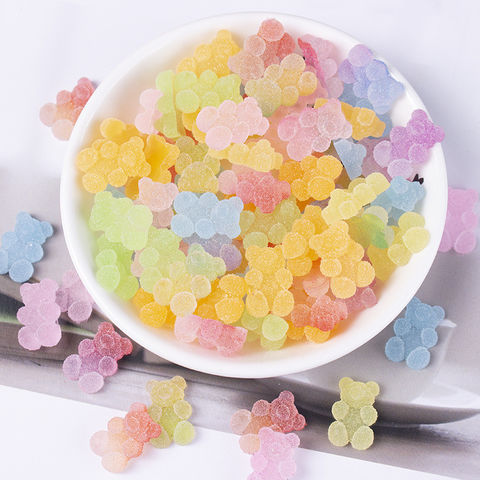 4 Resin Accessories, Cute Soft Clay Bears, Candy Mobile Phone Diy Pendants,  Earrings, Earring Materials, Jewelry Accessories
