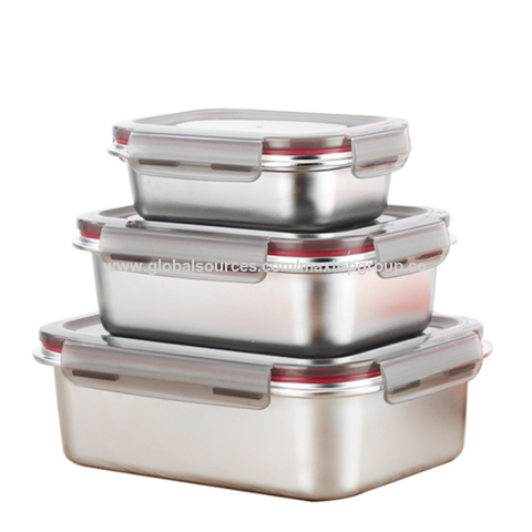 Buy Wholesale China Microwave Safe Reusable Lunch Box Stainless Steel Food  Container & Stainless Steel Food Container at USD 1.38