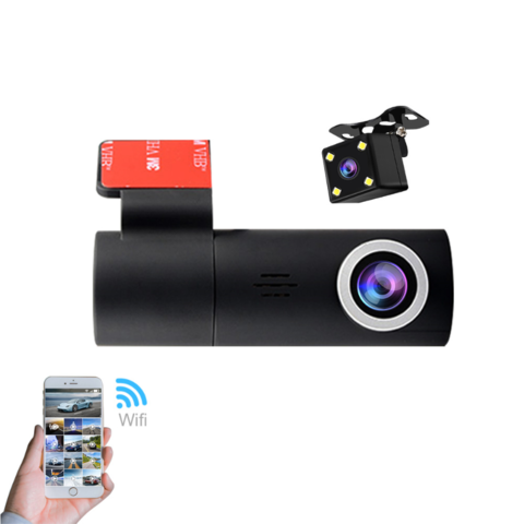 FHD 1080P WiFi Car Dash Cam No Screen Hidden DVR Dual Record Video Camera  for Car Black Box - China Dash Cam, Car DVR