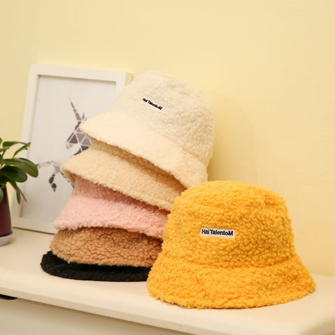 Custom Logo Design Women Winter Fisherman Plush Fluffy Furry Fuzzy Bucket  Hat - Buy China Wholesale Bucket Hat $0.95