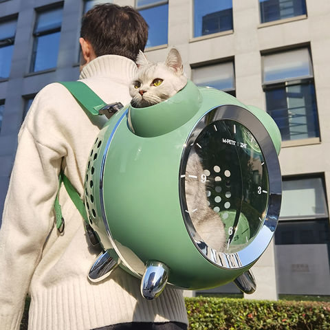 Pet Backpack Carrier For Cat, Space Capsule Design Pet Shoulder