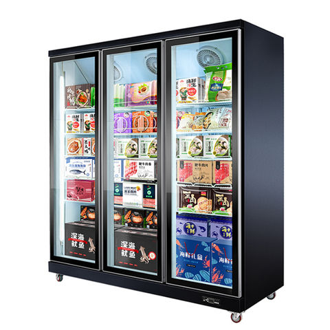 Source High quality grocery drinks refrigerator showcase 3 door display  chiller cold drinks frezzer on m.