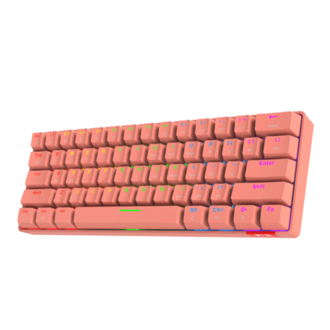 Novo Teclado Mecânico Gaming Mini RGB Recarregável de 61 Teclas, Modo Duplo Sem Fio Bluetooth e Com Fio, 2022 for sale at factory direct price