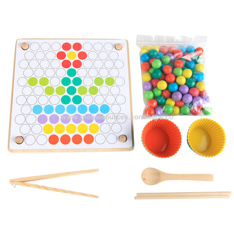 Montessori 10 Color Beads Sorting Math Manipulatives Kindergarten Toys 