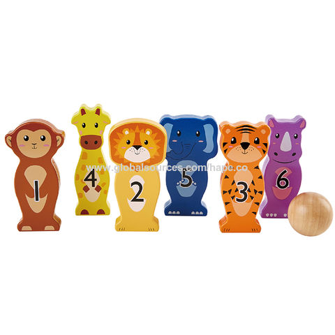 Buy Wholesale China Educational Indoor Multi-play Animal Characters Wooden  Toy Bowling Ball Game Set & Wooden Bowling Set Toy at USD  | Global  Sources