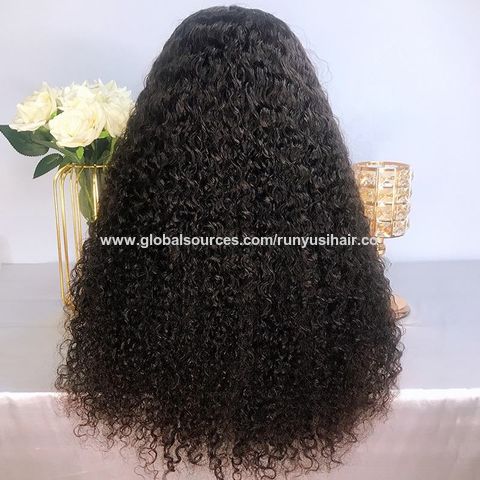 kinky curly transparent lace wig