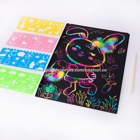 Achetez en gros Cadeau De Papeterie à Gratter Art Notes Stylo Bois Coloré  Doodle Papiers Dessin Jouets Magique à Gratter Chine et Artisanat En Papier  Note Ensembles D'arts à 0.75 USD