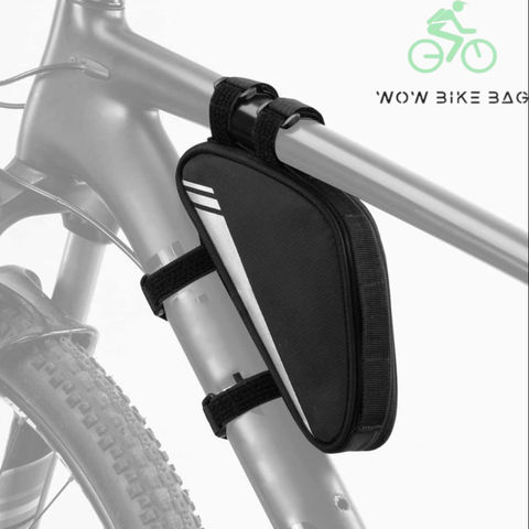 Bike Top Tube Bag Bicycle Front Frame Pannier Pouch Pack Case Reflective Hanging 