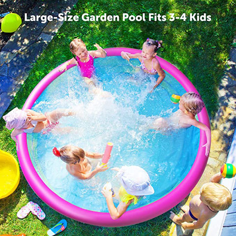 Inflatable Pool For Kids, Swimming Pool, Blow Up 3 Rings Round