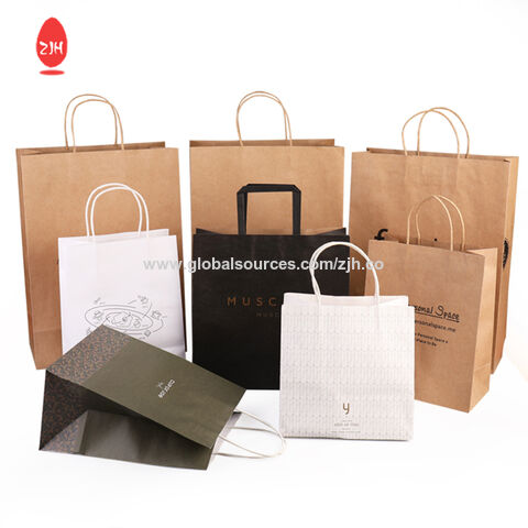 Customized Recycled Kraft Shopping Bags