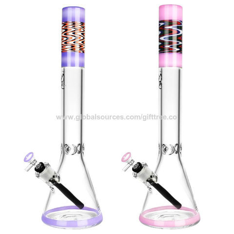 Buy Wholesale China 18inch Glass Beaker Bong Wig Wag Glass Smoking ...