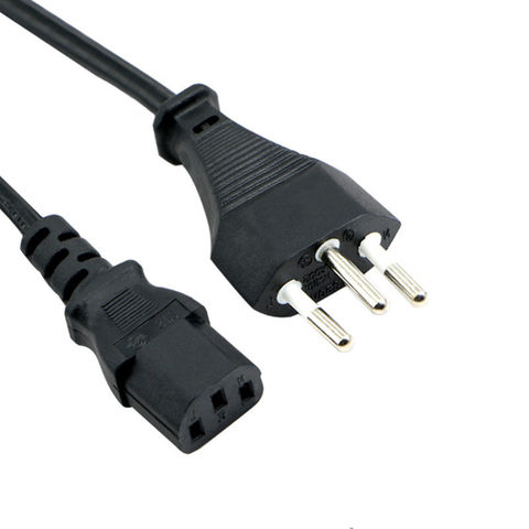 Iec320 C13 18awg Swiss Plug Ac Power Cord,3 Prong Power Cable For 