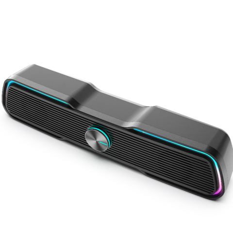 Barre de son Bluetooth 5.0 double haut-parleur 20 W RGB multi