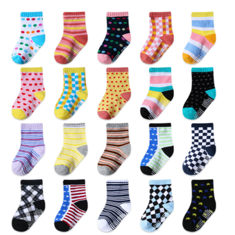 Baby Toddler Non Slip/Anti Skid Ankle Socks for Boys and Girls 12 Pairs 