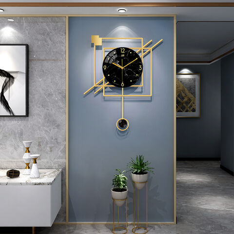 Compre Relojes De Pared Con Diseño Geométrico, Silenciosos Y Sin