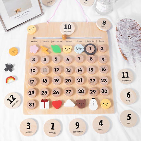 2022 New Arrival Ins Children's Room Wooden Calendar Baby Cognitive Tool  Educational Toys For Kids, Educational Toys, Wooden Calendar, 2022 New  Arrival - Buy China Wholesale Wooden Toys $11.9 | Globalsources.com