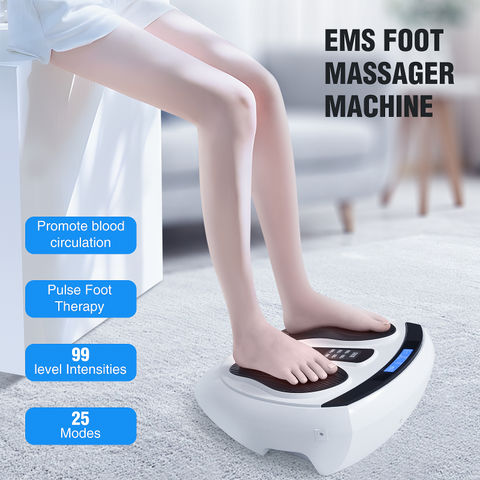 Tens Ems Unit Muscle Stimulator Pulse Massager Device With Reflexology Shoes