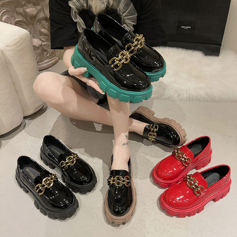 ga sightseeing Minnaar Reiziger Buy Wholesale China Black Red Spring Women's Shoes Platform Flats 2022 New  Design Brand Chain Casual Office Shoes Leathe & Women's Flat Casual Shoes  at USD 42.34 | Global Sources
