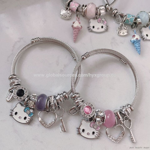 Buy Wholesale China Kitty Jewelry Y2k Millennial Girls Bracelet Student  Cute Love Crystal Beaded Bracelet & Bracelets at USD 2.3