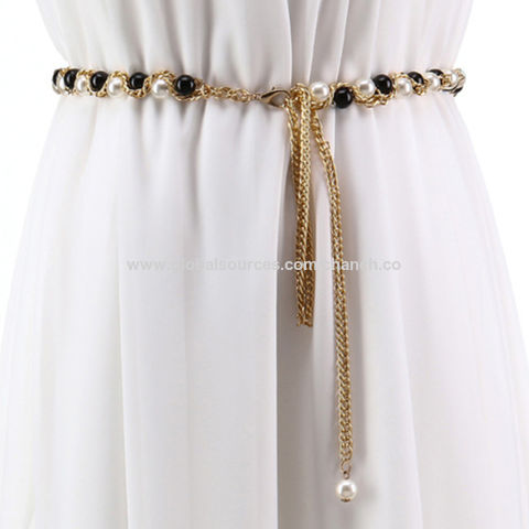Buy Wholesale China Metal Chain Belts With Pearls, Ladies Fashion