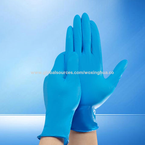 china blue nitrile gloves