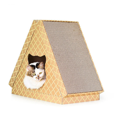 Casita Cuchas Para Gatos De Carton Compre Casa De Cartón Para