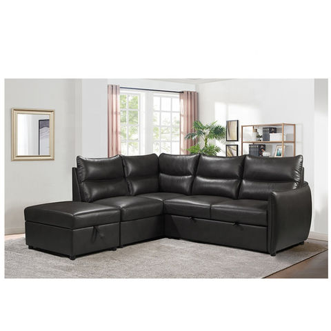 Sofa Living Room L Shaped Set, Best Quality Leather Sectional Couches